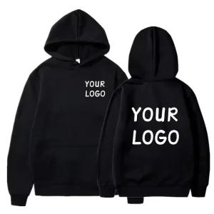 DIY Custom Your Brand LOGO Men Women Casual Hoodie Top Solid Color Pullover Street Personality Sweatshirt Custom Gifts